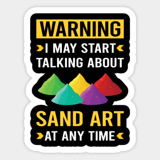 Warning Sand Art Sticker